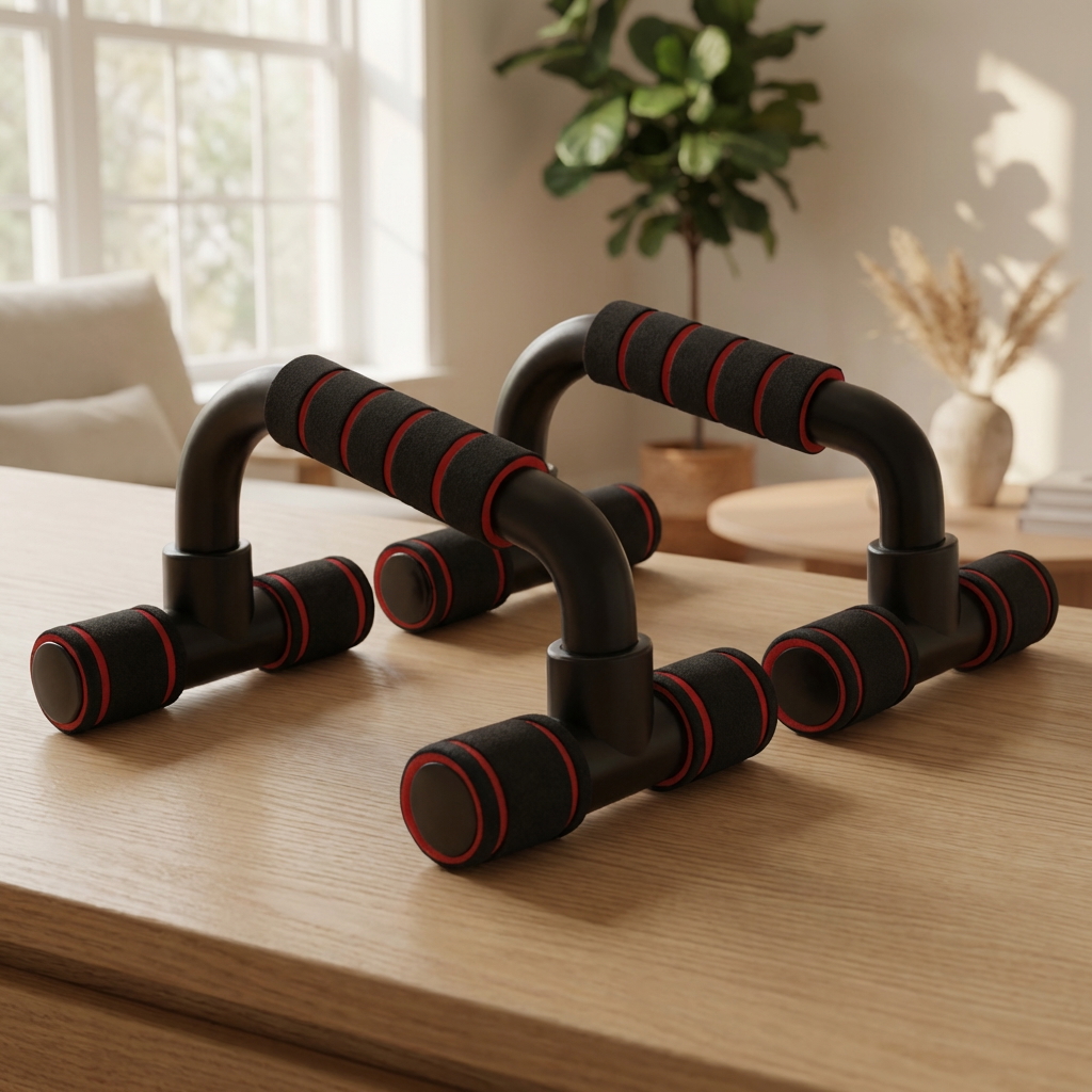 PUSHORA™ – Support de pompes en forme de U avec poignée en éponge